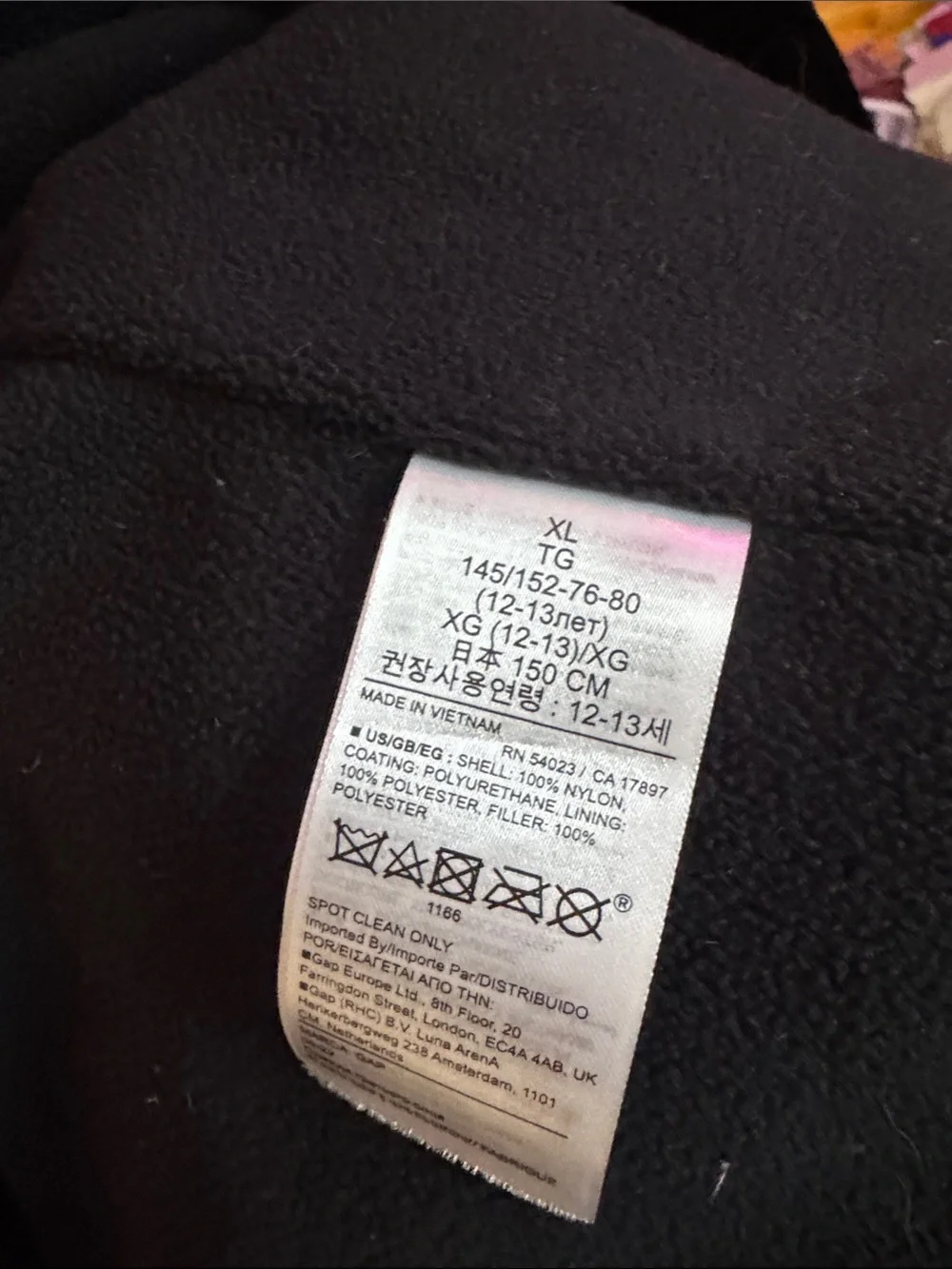 GAP Shiny Black Hooded Puffer Jacket